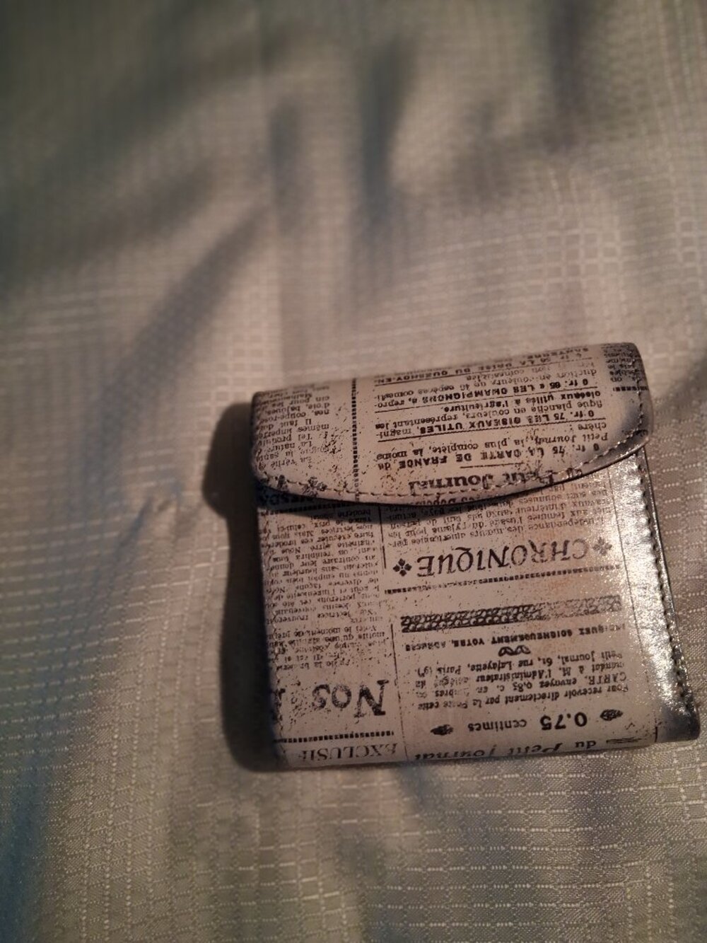 Patricia Nash Vintage Newsprint Leather Wallet
